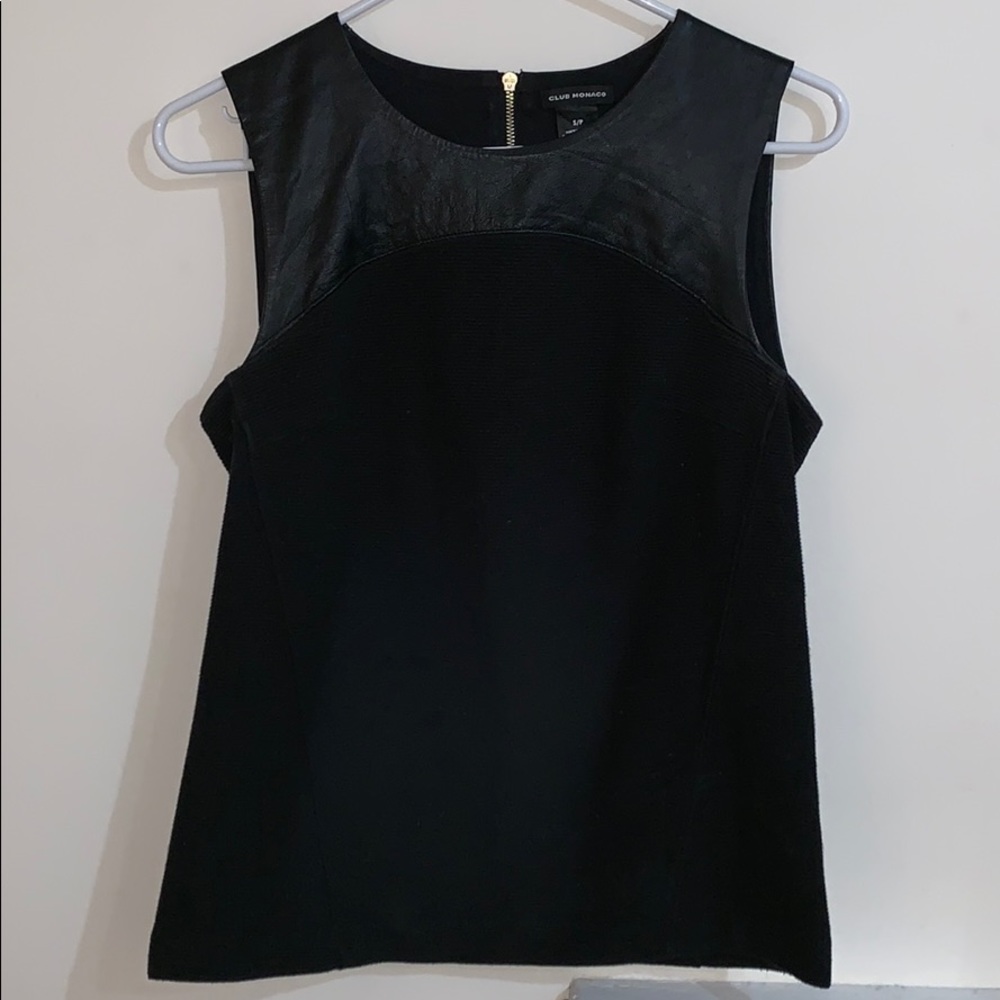ADORABLE Club Monaco real leather shirt.